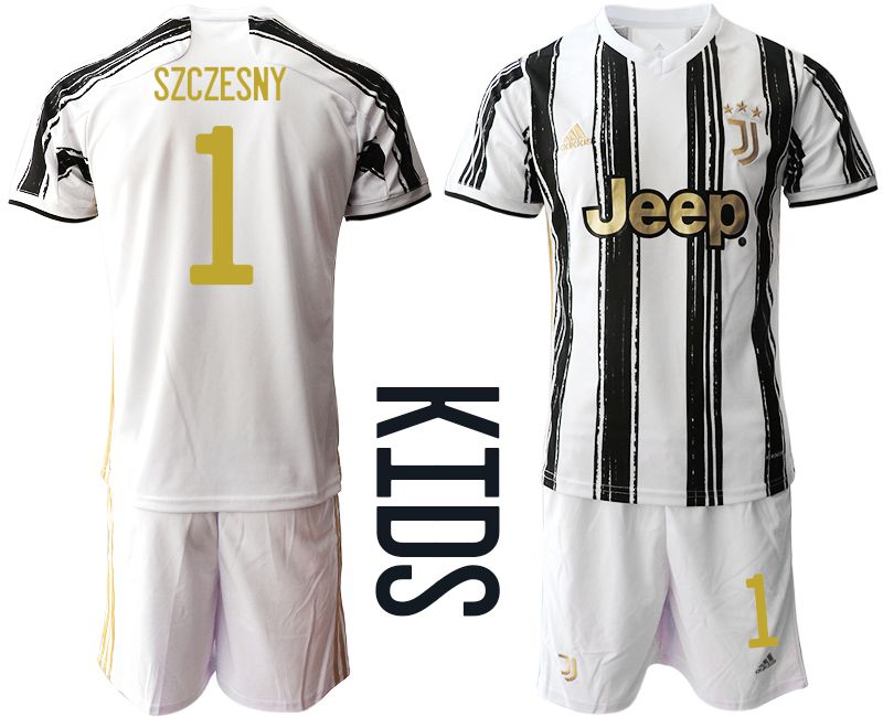 Youth 2020-2021 club Juventus home #1 white Soccer Jerseys